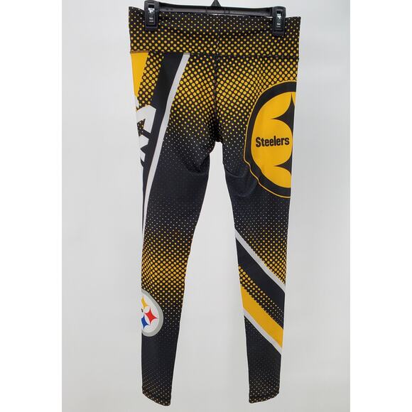 Pittsburgh Steelers Womens Small Sleepwear Leggings Black Yellow Pre-Owned - Picture 2 of 5